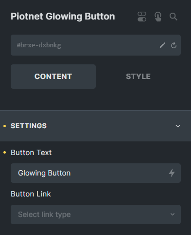 Modern Glowing Button with Hover Effects - Piotnet Bricks